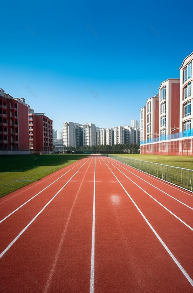 高中学校里的红色跑道操场摄影图,高清,摄影图,摄影图片,图片大全,摄影图免费下载